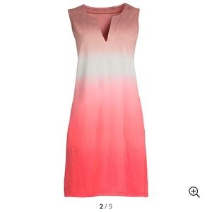 Lands' End Pink Ombre Swim Coverup